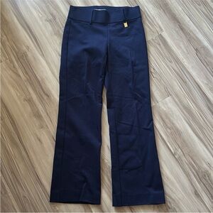 NWOT Michael Kors navy blue slacks pants
 Blue Trousers with Gold Accent